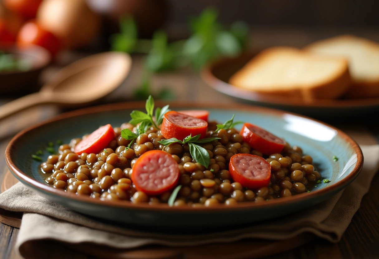 lentilles saucisse