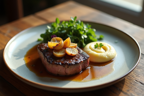 Recette de steak haché et accompagnement : purée de panais et truffes