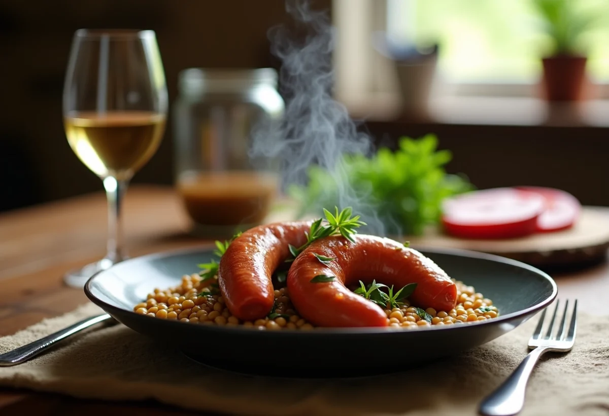 Délices franche-comtoises : recette de saucisses de Morteau et lentilles